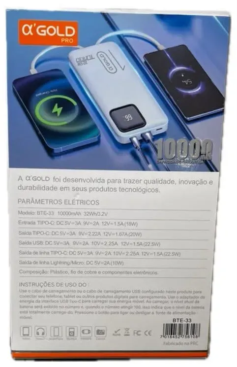 Power Bank A'GOLD PRO 10000mAh 22.5W