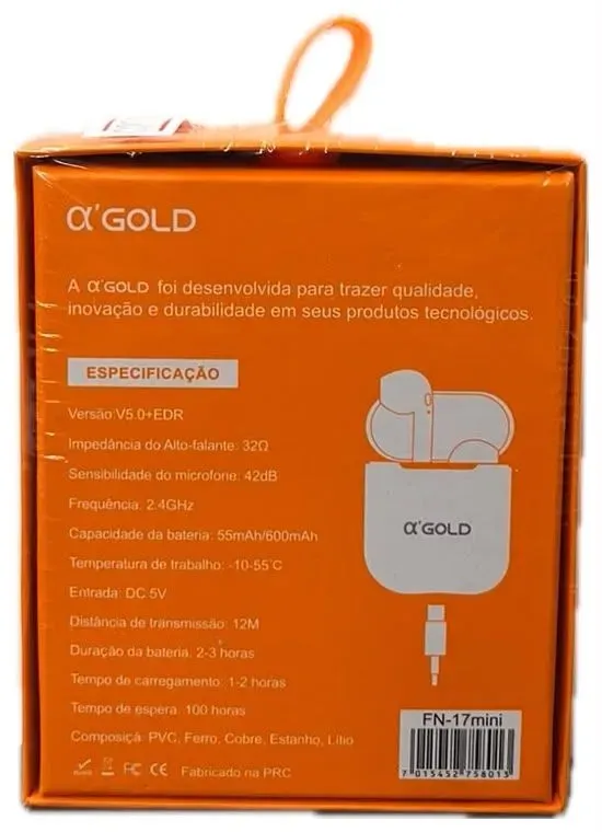 Fone Bluetooth α'GOLD 17 mini 
