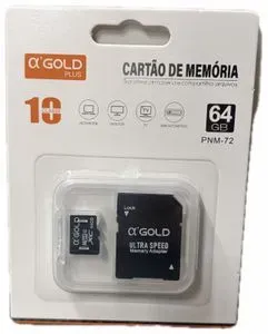Cartão de Memória MicroSD 64GB Classe 10 com Adaptador