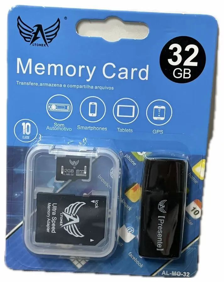 Kit Cartão de Memória MicroSD 32GB 