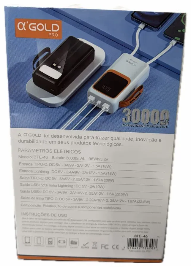 Power Bank α'GOLD PRO 30000mAh 