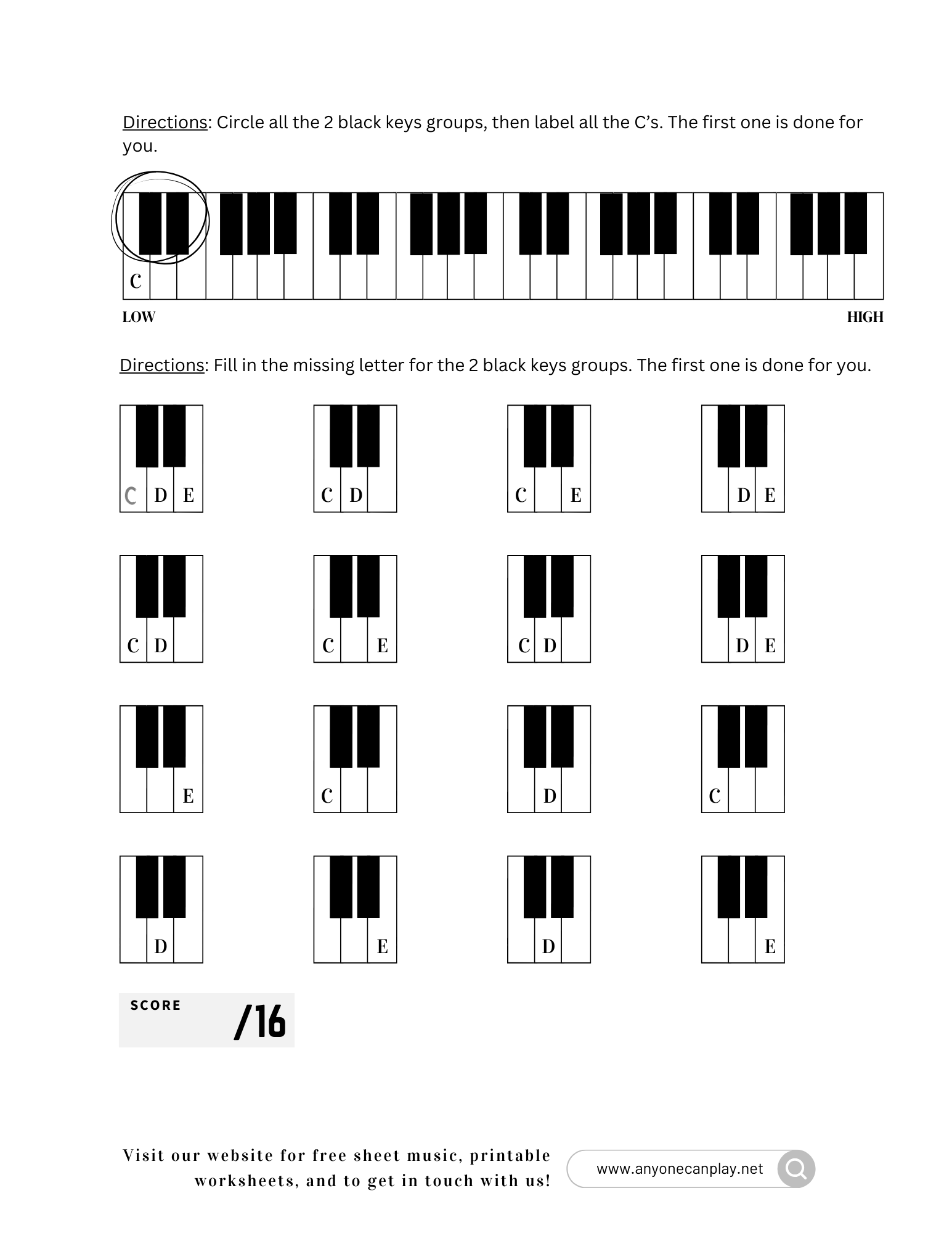 Two Black Keys & Learn C–D–E