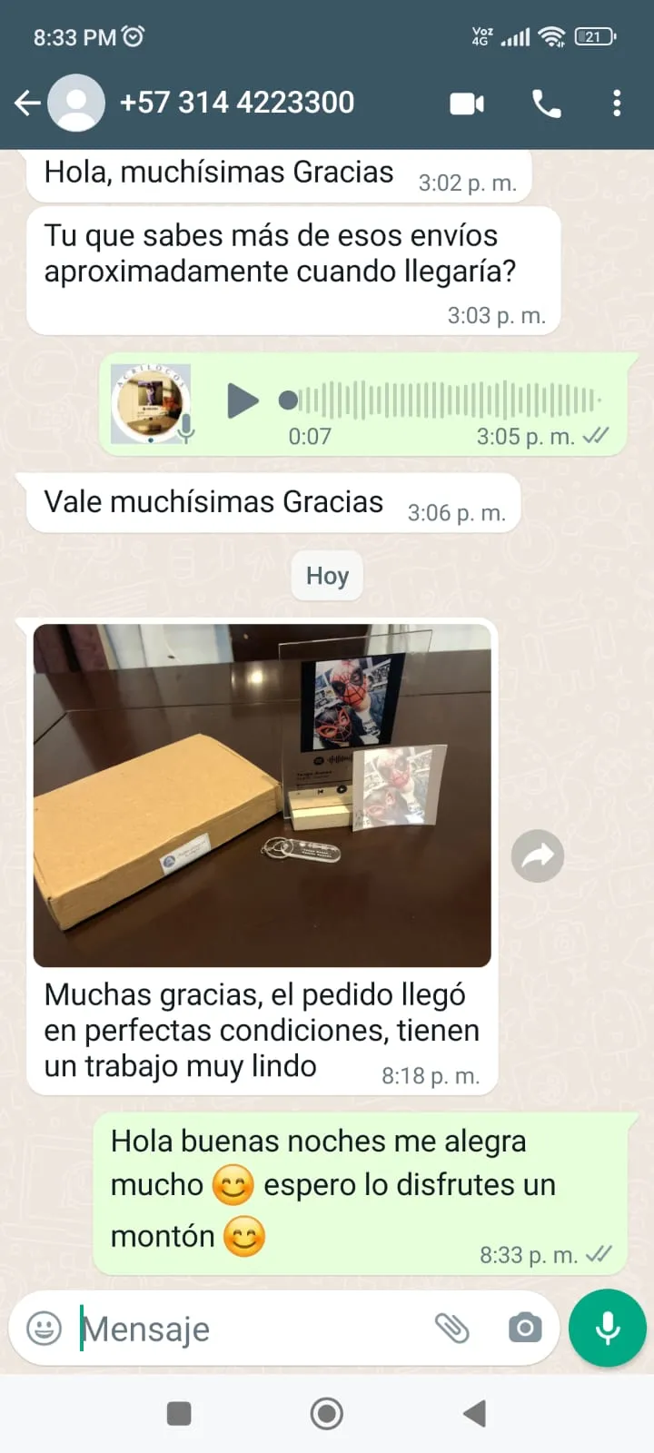 Opinion producto