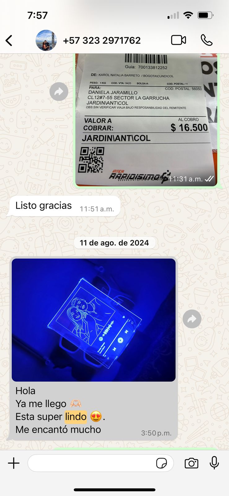 Opinion producto
