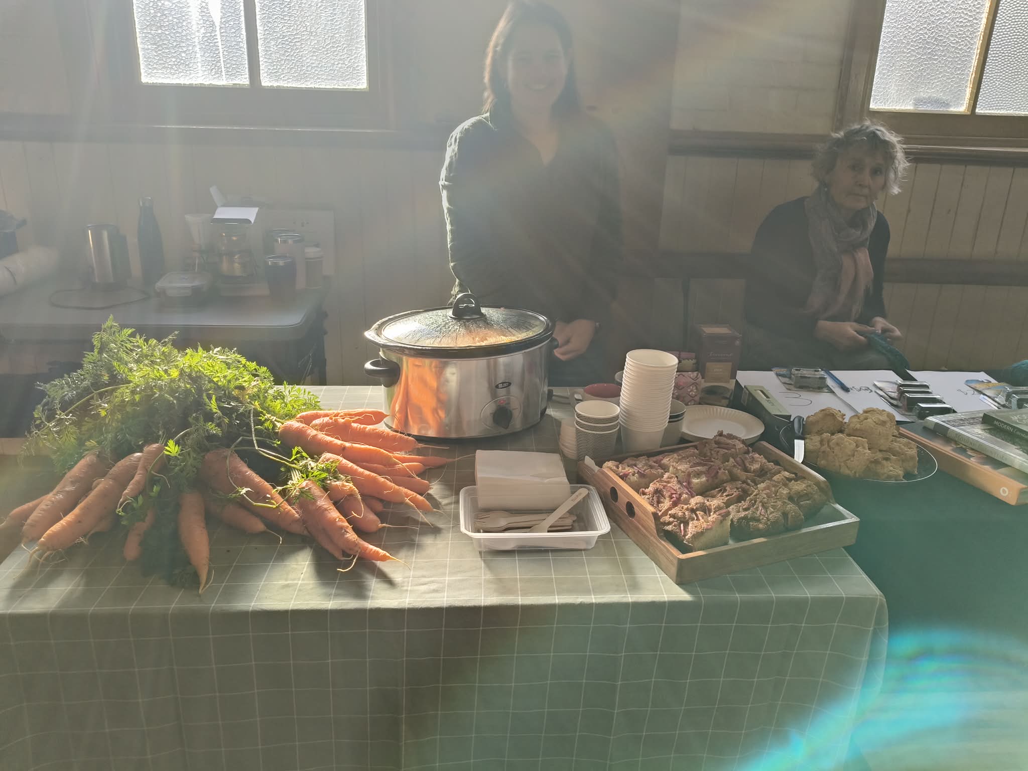 The delicious lamb soup at Kylie's Stall - Holistic Homestead. Love the rainbows coming through here!