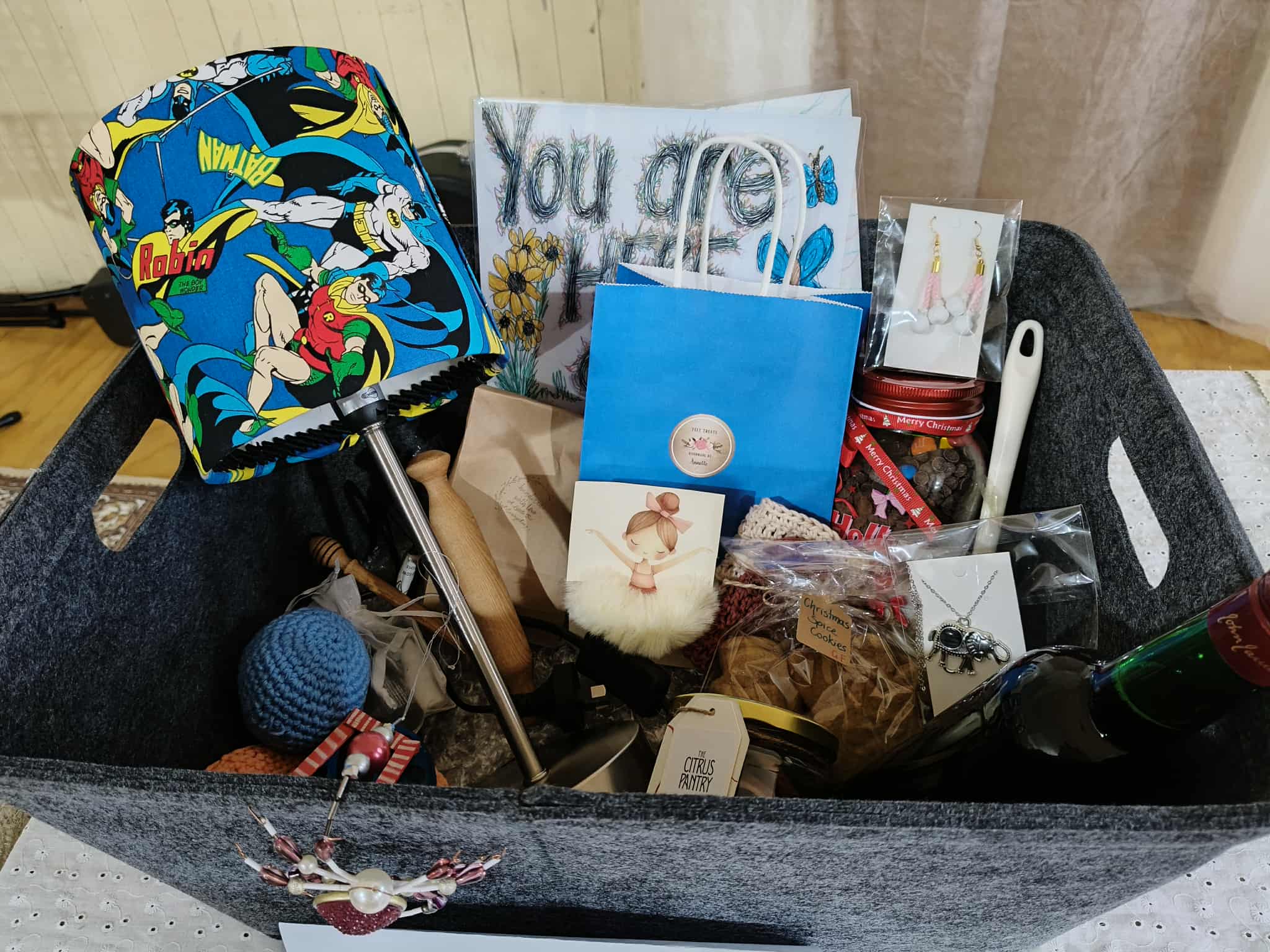The raffle basket (aka basket of love)