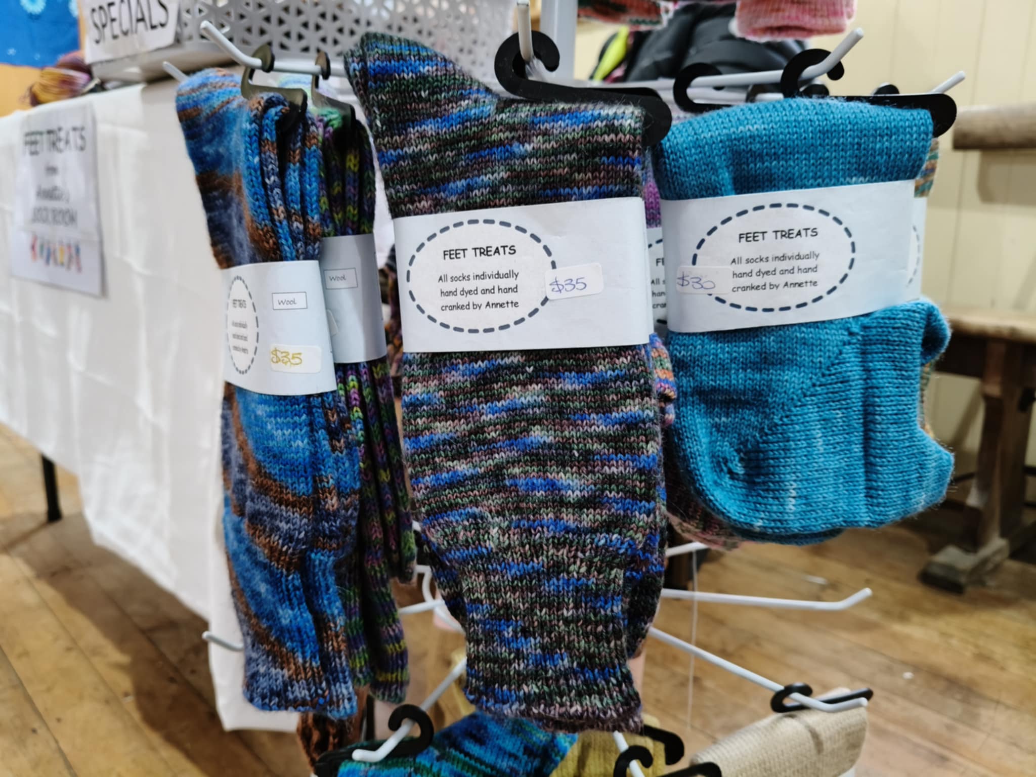Warm woolly socks  (and mittens) from Feet Treats