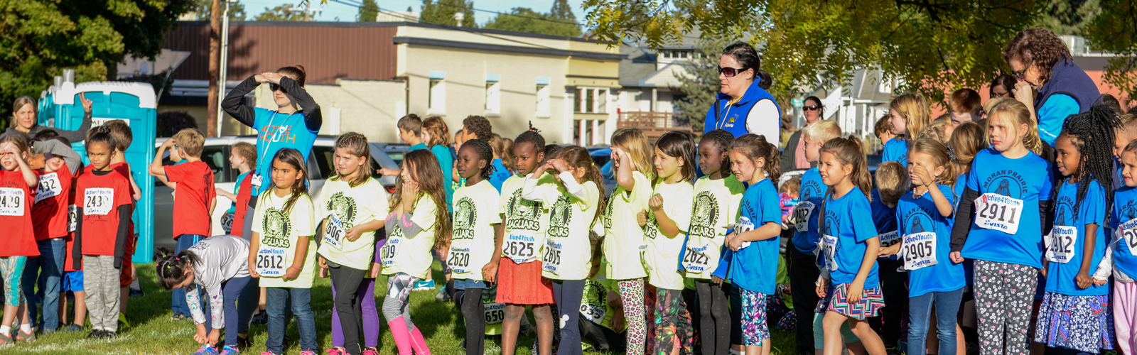 Kids at running meet