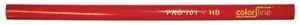 Crayon de menuisier "PRO 101", forme ovale, laqué rouge - 30 cm - par pc
