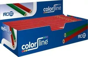Crayon de menuisier "PRO 101", forme ovale, laqué rouge - 30 cm - par 100 pcs