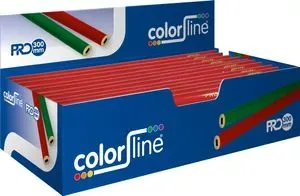 Crayon de menuisier "type 119", forme ovale, laqué rouge - 30 cm - par 100 pcs