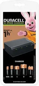 Chargeur Duracell "Hi-Speed" pour piles AA-, AAA-, C, D, et 9V NiMH - temps de charge 1 h