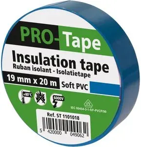Ruban isolant 19 mm x 20m x 0,15mm, VDE / bleu clair