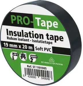 Ruban isolant 19 mm x 20m x 0,15mm, VDE / noir
