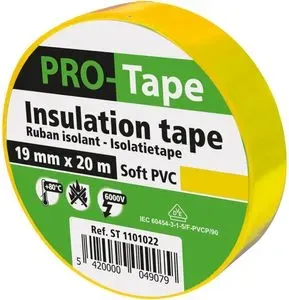 Ruban isolant 19 mm x 20m x 0,15mm, VDE / jaune