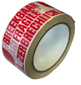 Tape d'emballage PVC avec impression "FRAGILE" - 50 mm x 66 m
