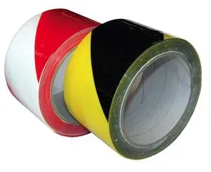 Tape de signalisation PVC rouge et blanc - 50 mm x 33 m