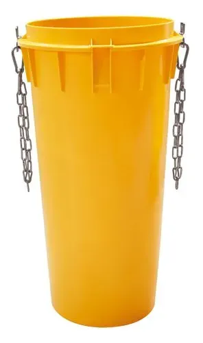 Goulotte à gravats 1,1 m., jaune, éléments en PE, emboîtables, chaînes incl.