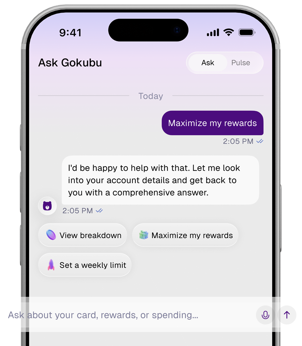 Ask Gokubu chat interface
