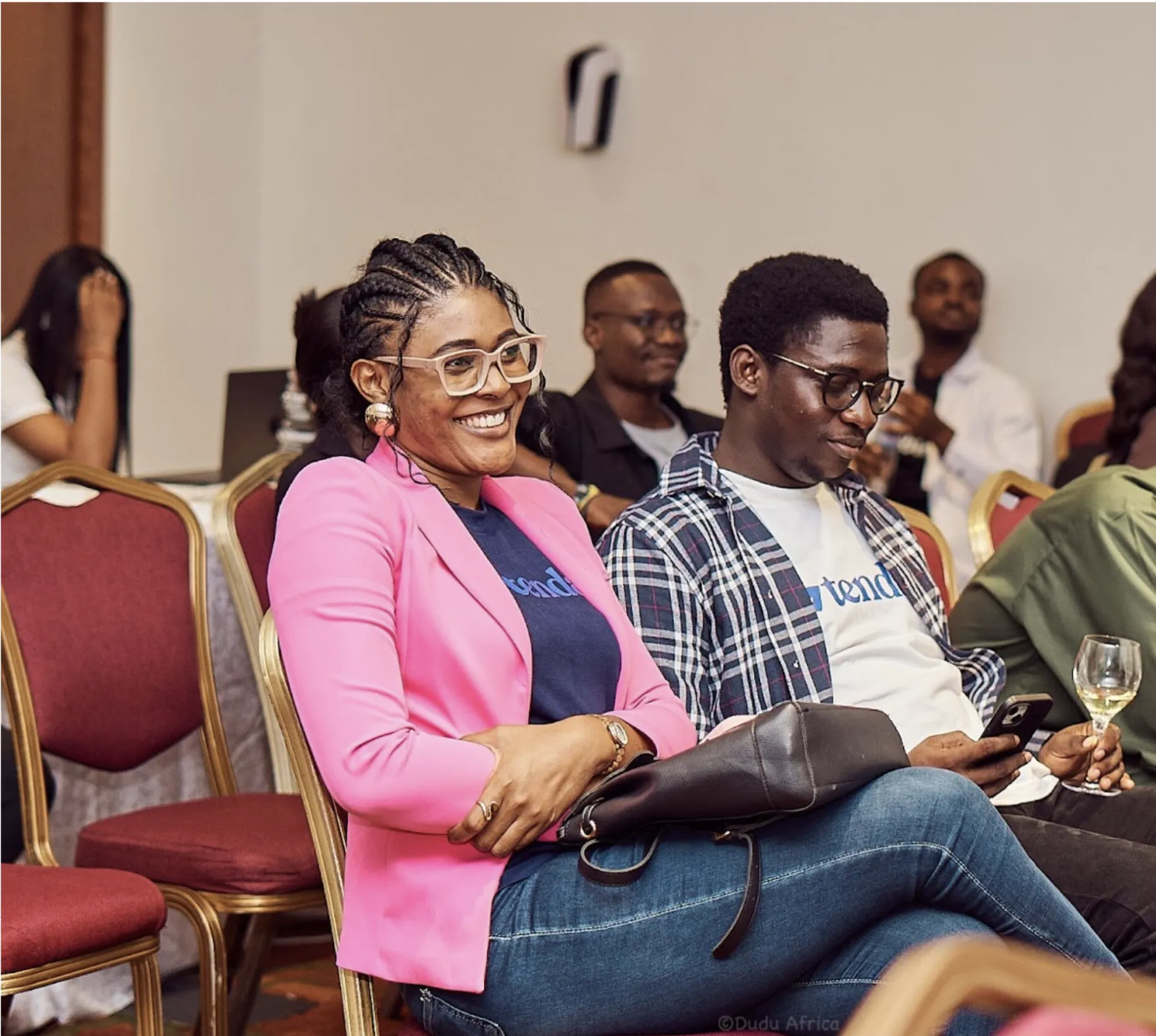 participant of the tendar team sitted for the moonshot event