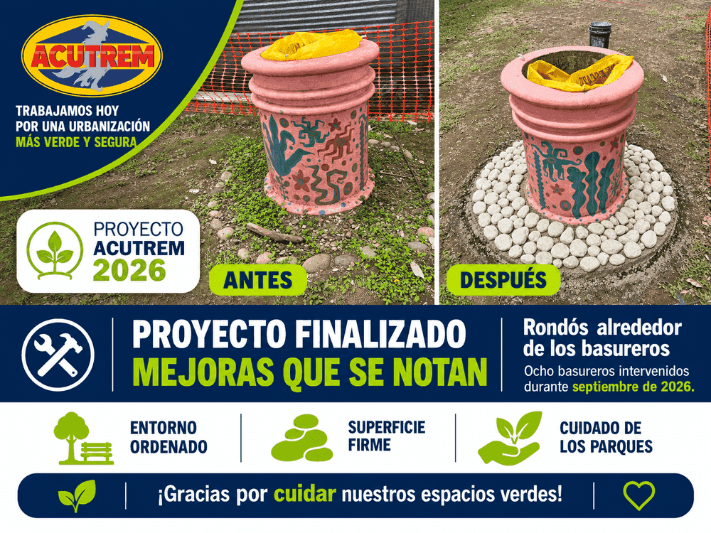 Proyecto de mejoramiento de áreas de basureros en parques públicos