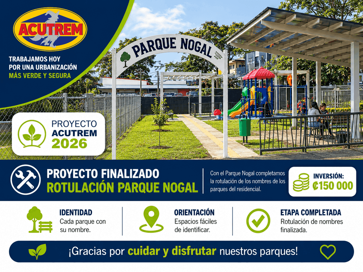 Rotulación del Parque Nogal