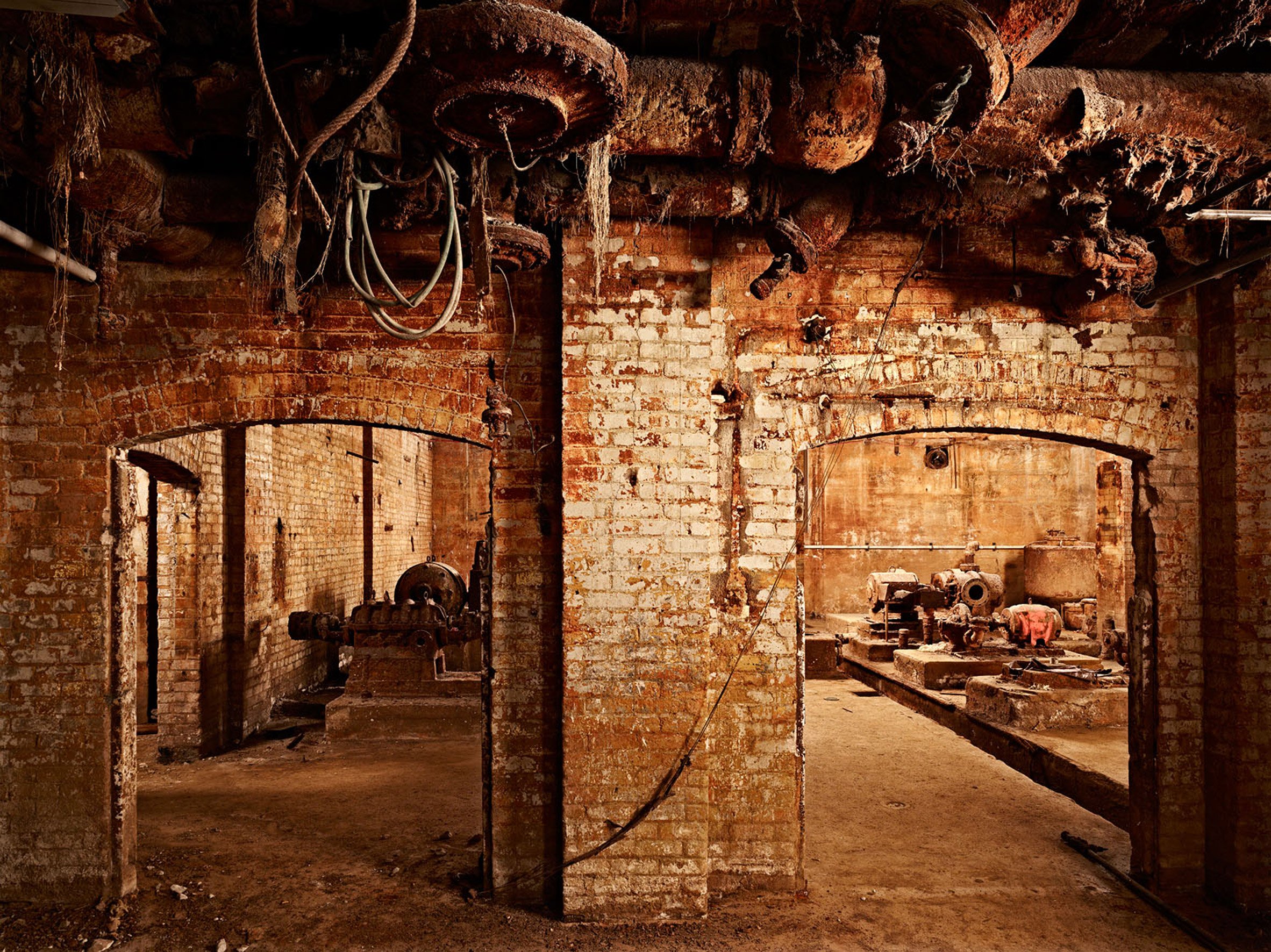 Abandoned Book Cadillac basement mechanical room
