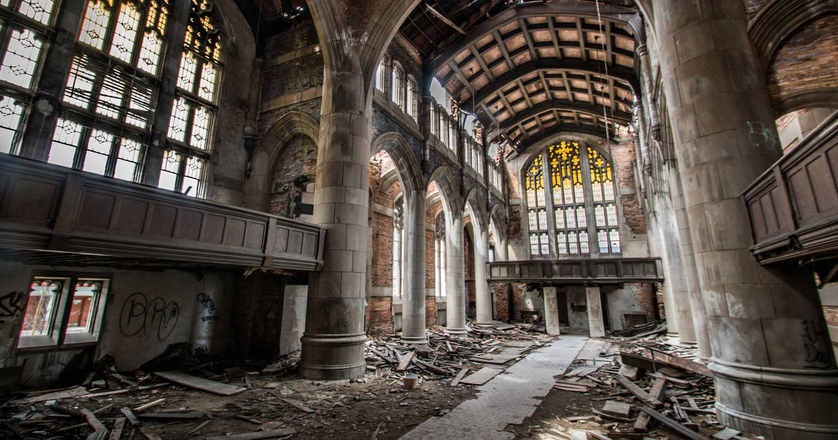 Abandoned Chicago church interior