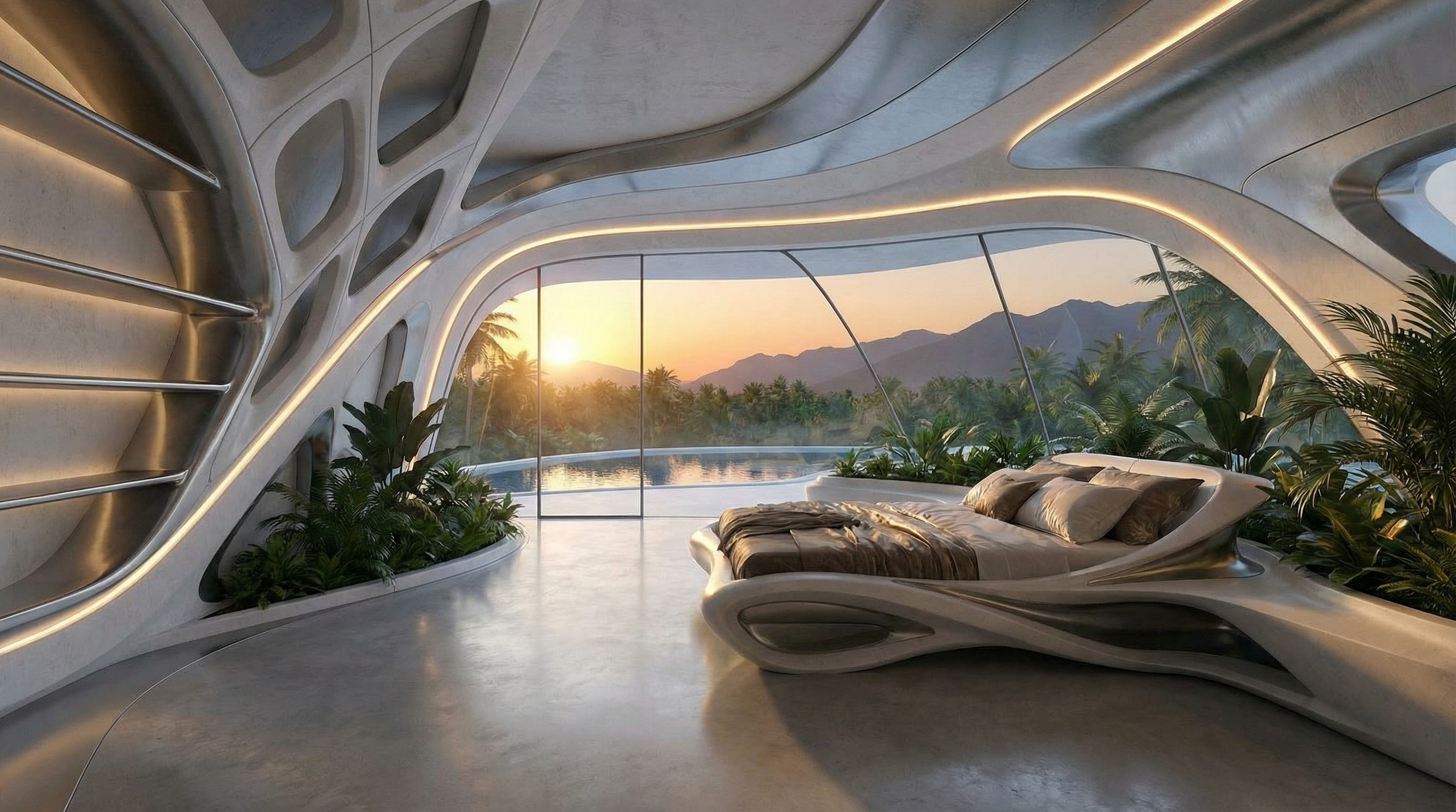 Tidal House master bedroom