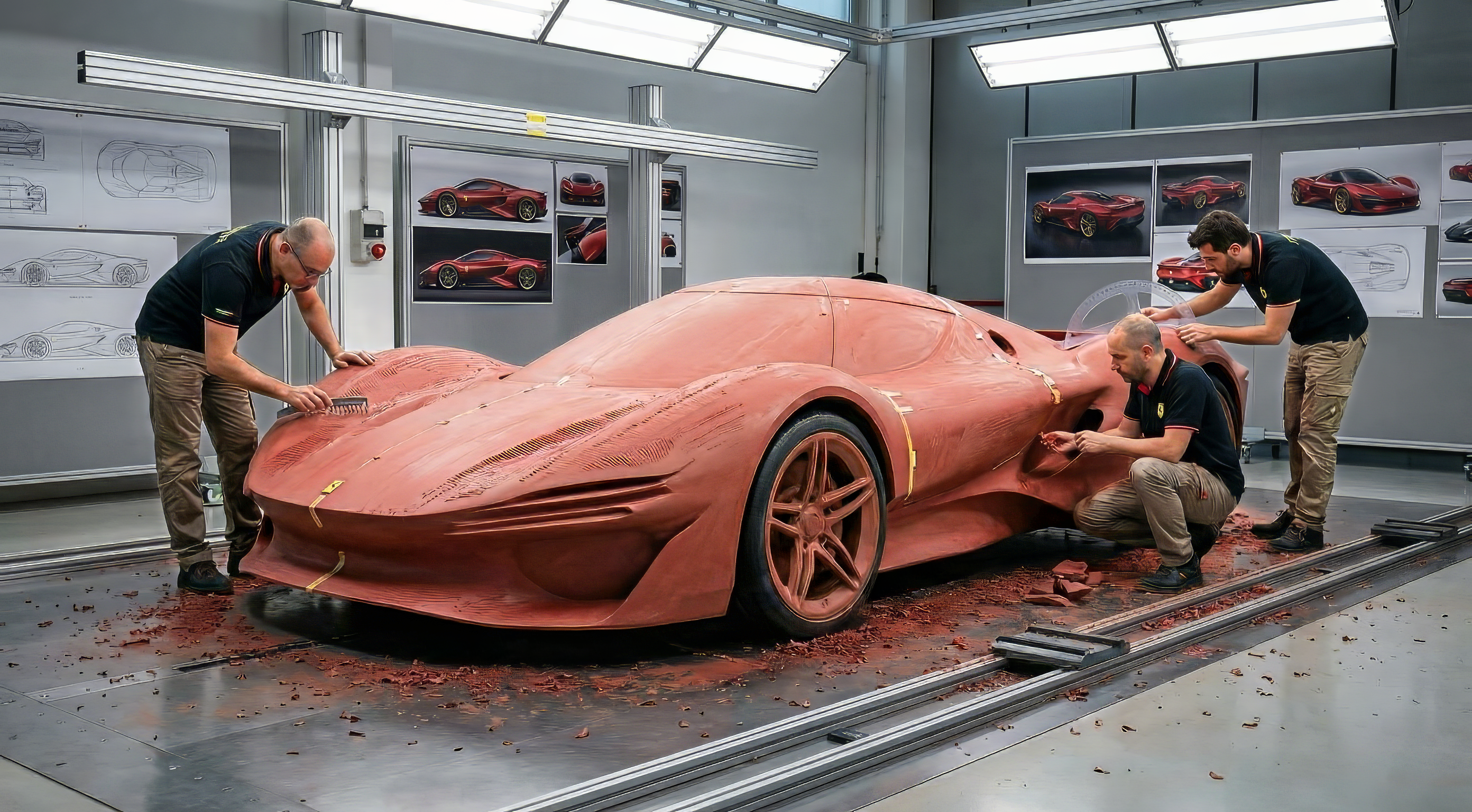 Clay model of Ferrari concept