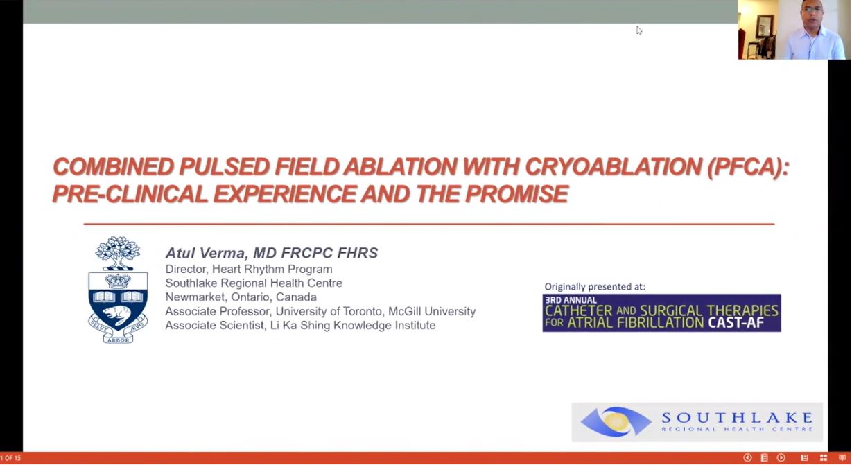 COMBINED PULSED FIELD ABLATION WITH CRYOABLATION (PFCA): PRE-CLINICAL EXPERIENCE AND THE PROMISE