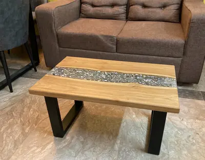 Epoxy Wood Center Table