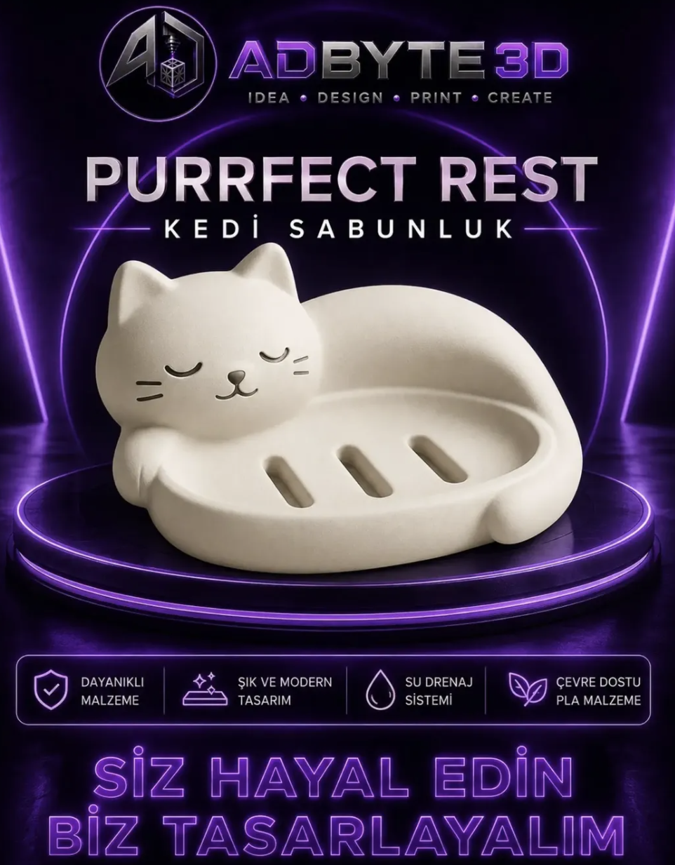 🐱 Purrfect Rest Kedi Sabunluk