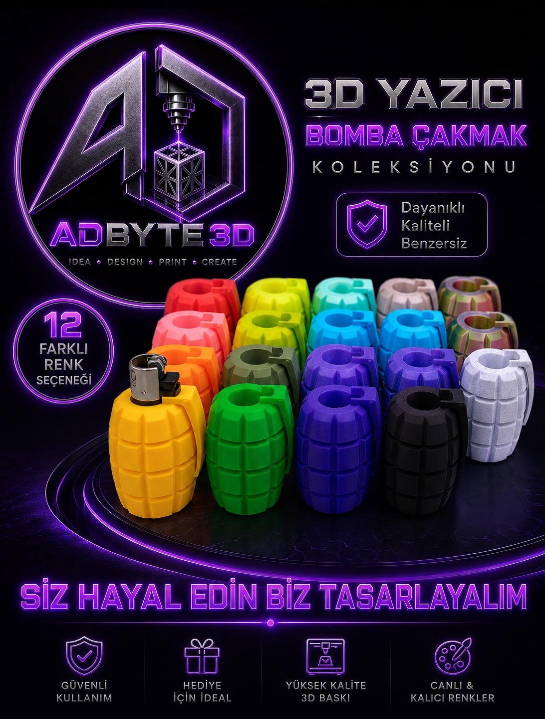 💣 El Bombası Çakmak Kılıfı