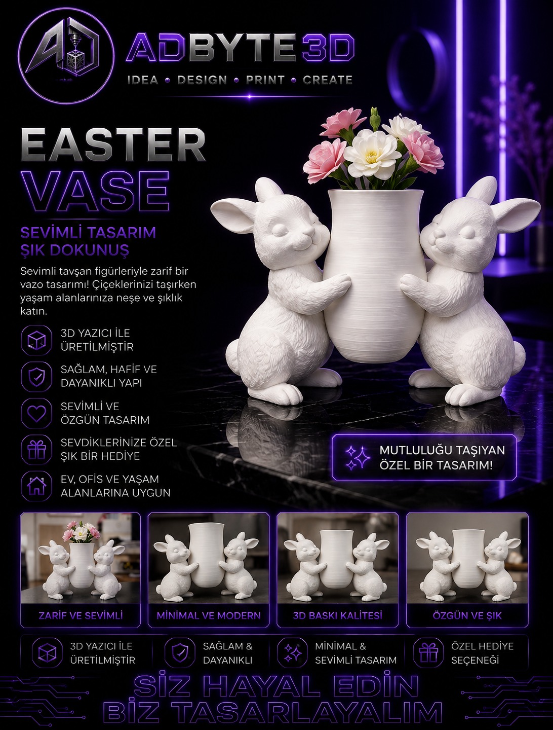 🐰 Easter Vase