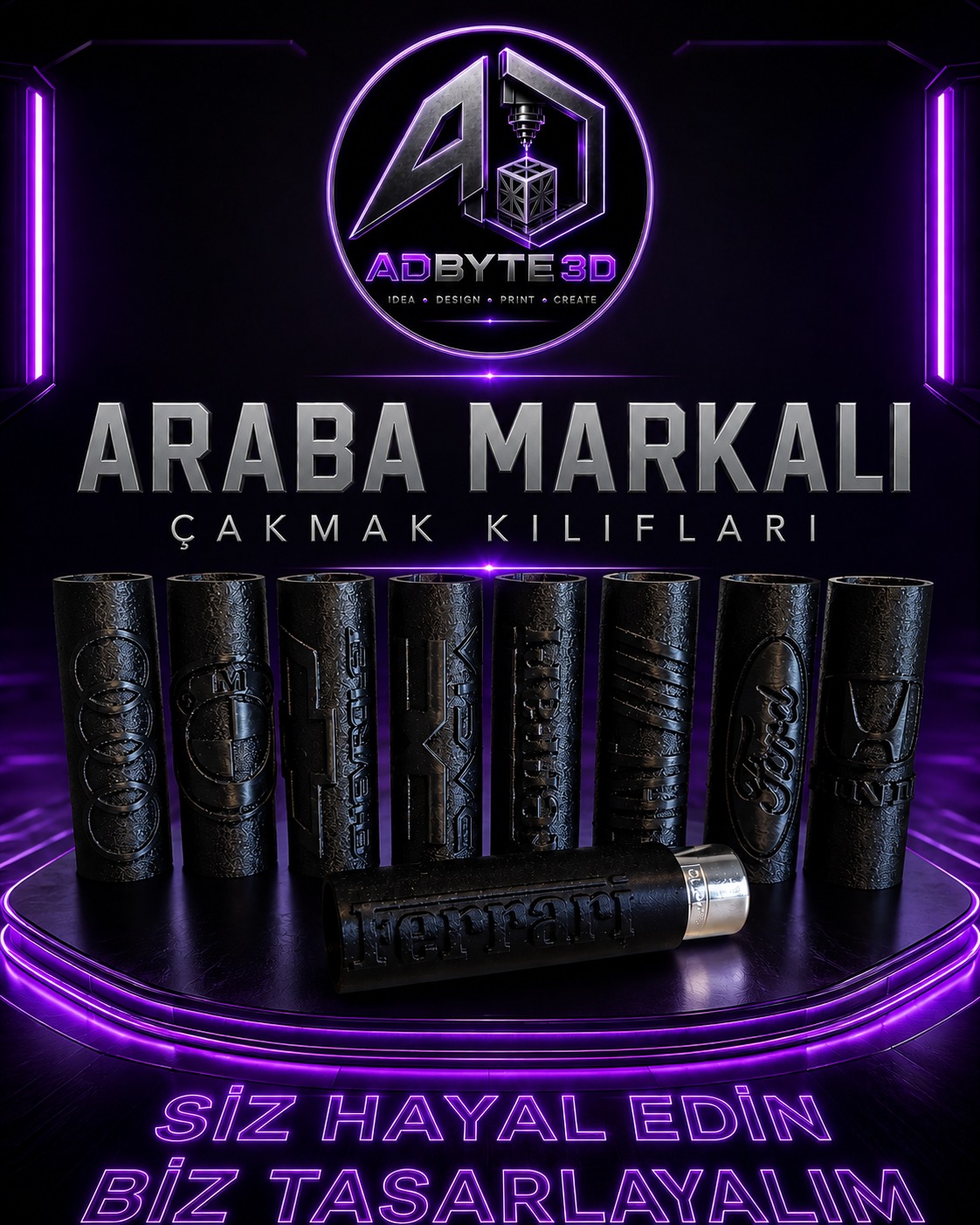 🚗 Araba Markalı Çakmak Kılıfı