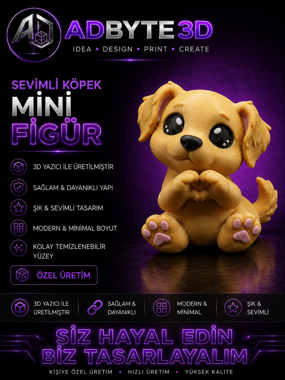 🐶 Sevimli Köpek Mini Figür