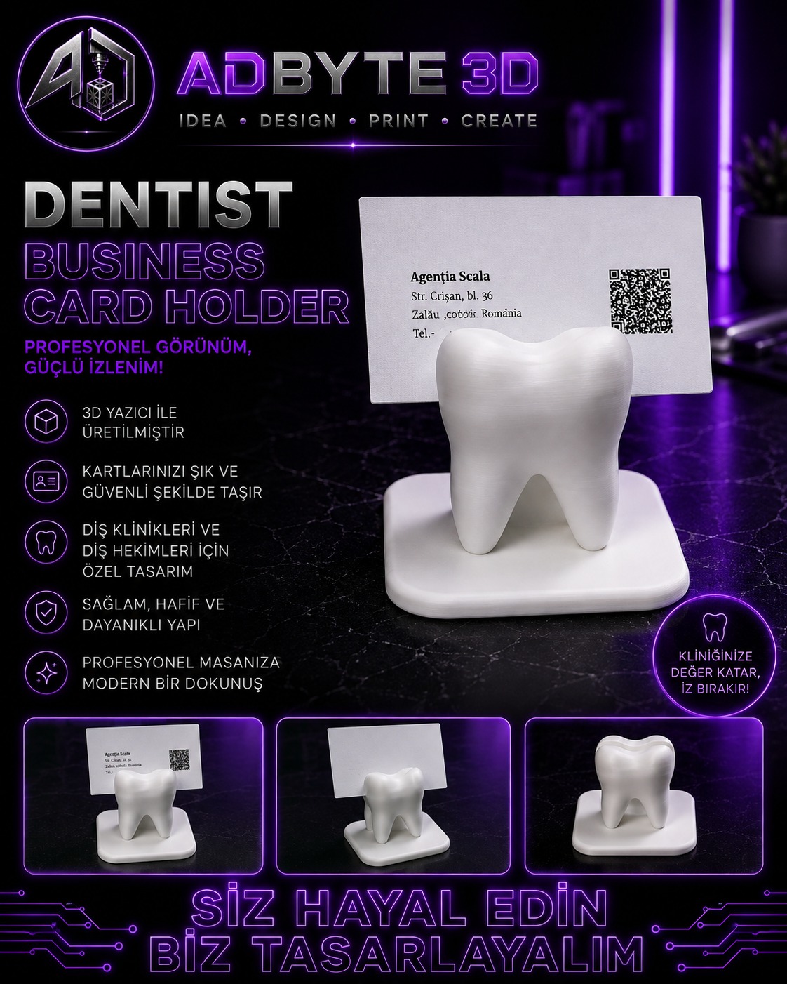 🦷 Diş Kartvizit Standı