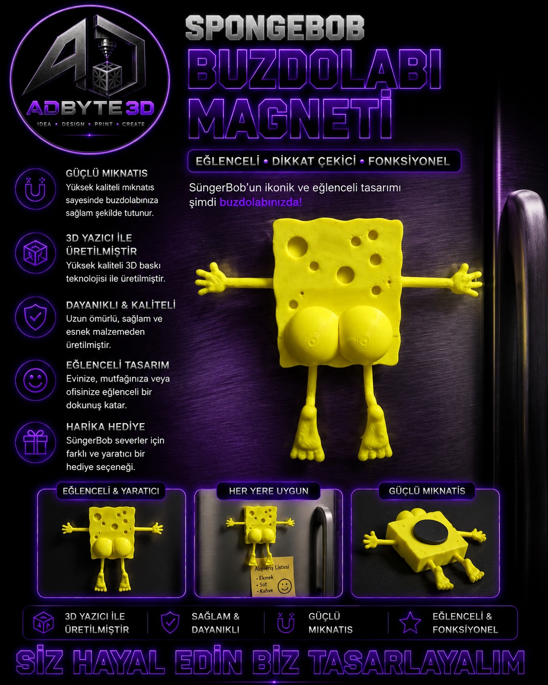 🧽 SüngerBob Buzdolabı Magneti