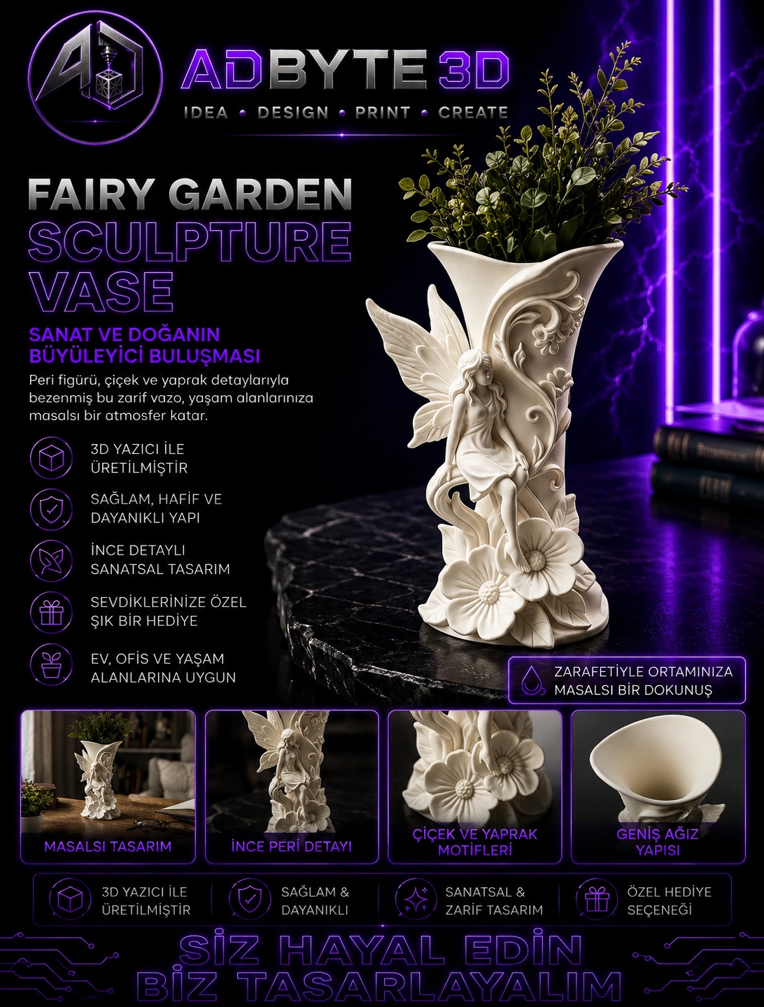🧚🌿Fairy Garden Sculpture Vase