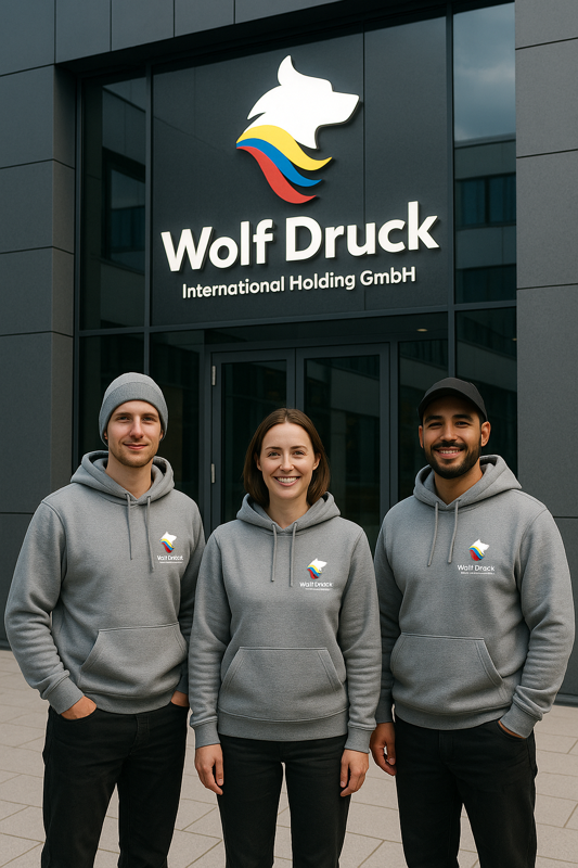 Wolfdruck-Holding Team bei der Arbeit