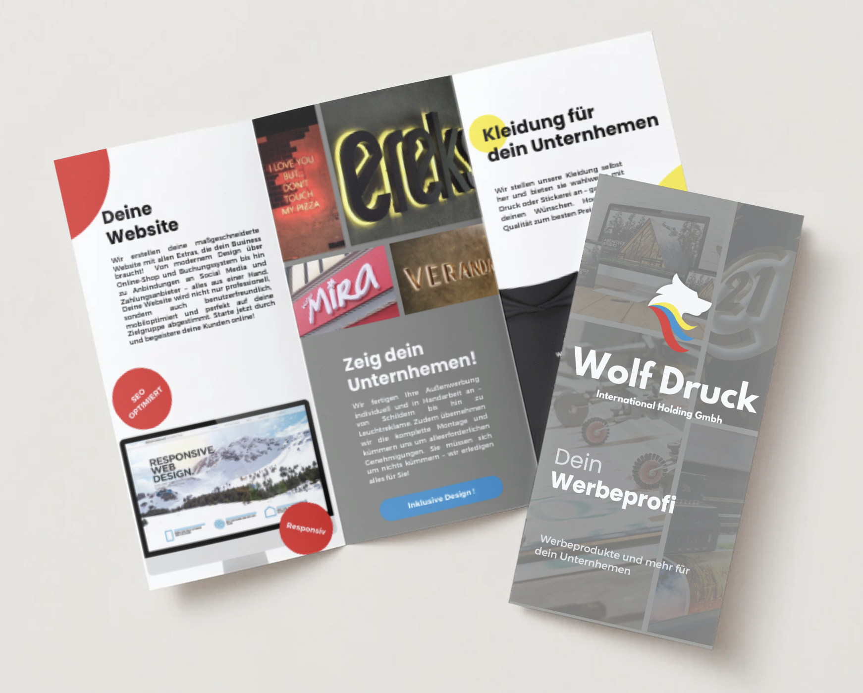 Flyer und Visitenkarten Design