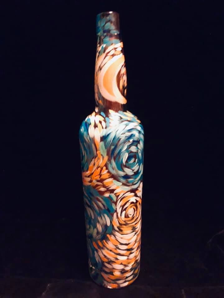 Creativity and Cocktails Bottle Painting Class Albuquerque