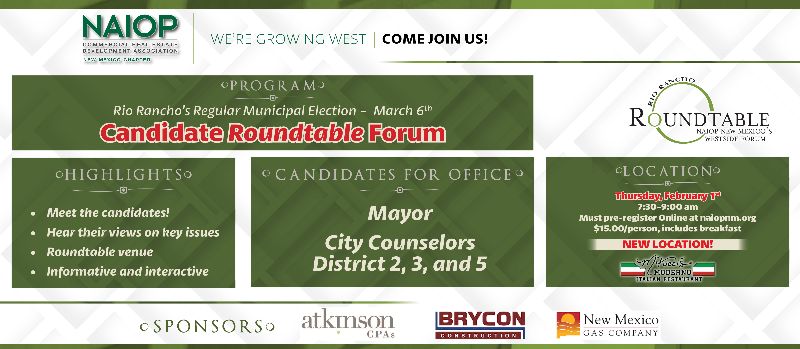 Rio Rancho's Regular Municipal Election - Candidate Roundtable Forum