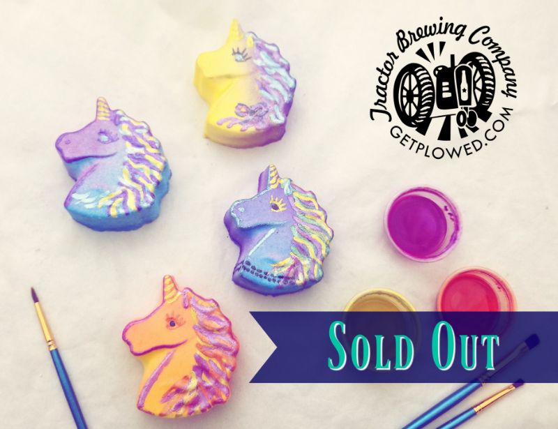 Paint Unicorn Bath Bombs at Tractor Brewing