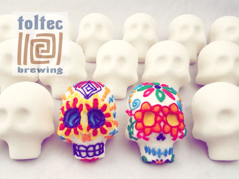 Decorate Traditional Sugar Skulls at Toltec Brewing