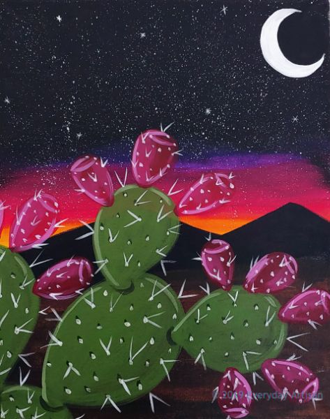 Canvas, Coffee & Confections - The Evening Prickly Pear