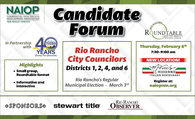 NAIOP Rio Rancho City Council Candidate Forum @ M'tuccis