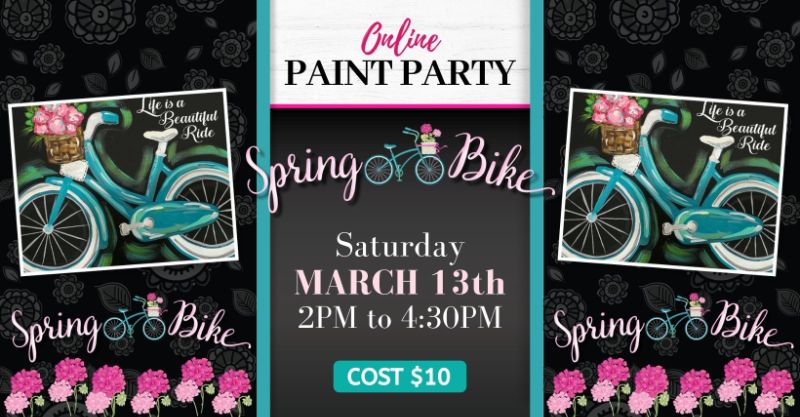 Spring Bike- Online Paint Party