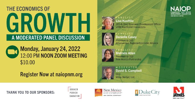 Jan. 24, 2022 NAIOP NM NOON-ZOOM  "The Economics of Growth"